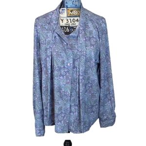Appleseeds paisley blouse size 14 NWOT